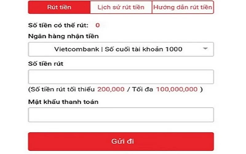 Rút tiền nhanh chóng qua tài khoản ngân hàng Lixi88