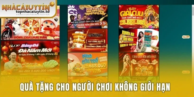 Quà tặng cho người chơi không giới hạn