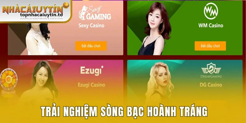 Trải nghiệm sòng bạc hoành tráng với dealer nóng bỏng